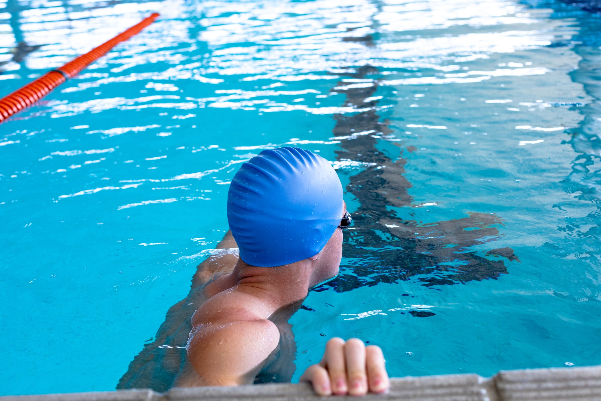 Swimmer in the pool